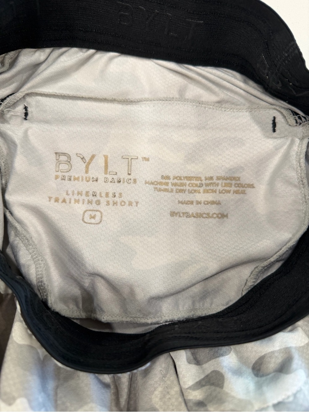 BYLT Basics Men’s Grey Camo Performance Shorts - Medium - Picture 4 of 6